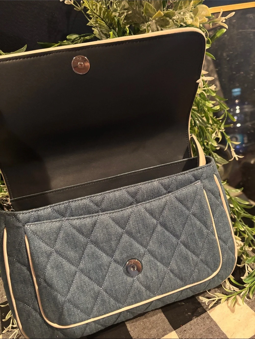 kate spade quilted denim
